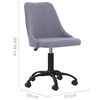 vidaXL Pasukamos valgomojo kėdės, 4vnt., &scaron;viesiai pilkos, audinys