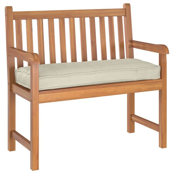 vidaXL Padėklo pagalvėlė suoliukui Kreminė 100 x 40 x 8 cm