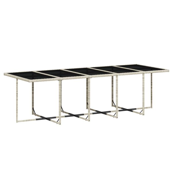 vidaXL Sodo komplektas su pagalvėlėmis, 11 dalių, pilkas, poliratanas