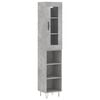 vidaXL Komoda, betono pilkos spalvos, 34,5x34x180cm, apdirbta mediena