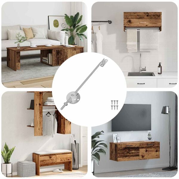 vidaXL Dangčio atramos vyris 12 pcs Sidabro 194 x 36 x 18 mm Geležis