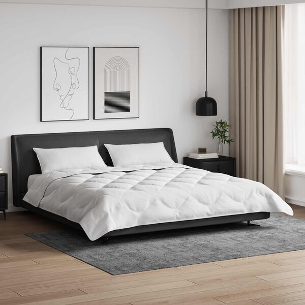 vidaXL Antklodė su pagalve 3 pcs Balta Mikropluo&scaron;tas