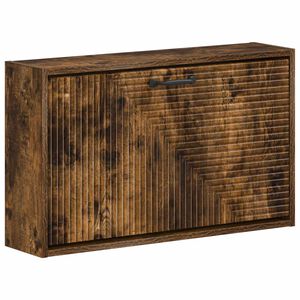 vidaXL Sieninis batų kabinetas HAARLEM 71 x 17 x 43 cm Dūminio ąžuolo