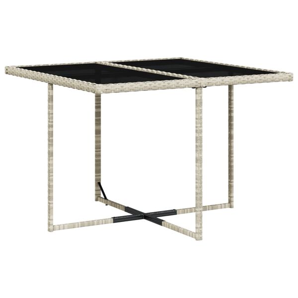 vidaXL Sodo komplektas su pagalvėlėmis, 5 dalių, pilkas, poliratanas