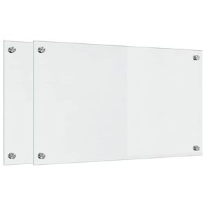 vidaXL Virtuvės atbraila 2 vnt. Skaidrus 70 x 40 cm grūdintas stiklas