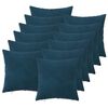 vidaXL Pagalvėlės užvalkalas 12 pcs HEERLEN Mėlyna 50 x 50 cm Aksomas