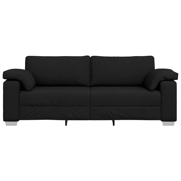 vidaXL Sofa Juoda Bendri matmenys: 219 x 80 cm (P X G x A) audinys