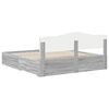 vidaXL Lovos rėmas Pilkas Sonoma 200 x 200 cm Apdirbta mediena