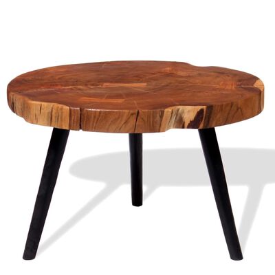 vidaXL Kavos staliukas, masyvi akacijos mediena, (55-60)x40 cm