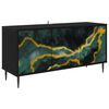 vidaXL Televizoriaus spintelė WIJHE 102 x 33 x 51 cm Juodojo ąžuolo