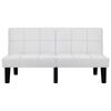 vidaXL Dvivietė sofa, baltos spalvos, dirbtinė oda