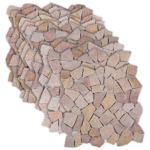 vidaXL Mozaikos plytelės Raudona 30 x 30 cm Marmuras