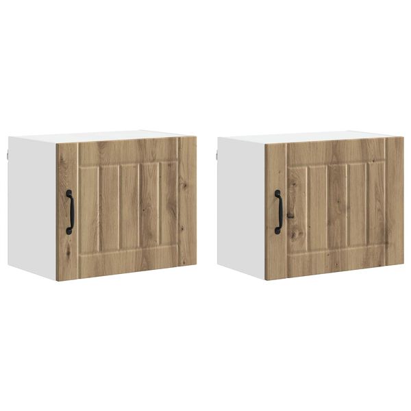 vidaXL Virtuvės spintelė 2 pcs Amatininkų ąžuolas 50 x 31 x 40 cm