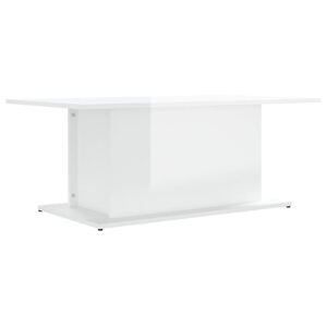 vidaXL Kavos staliukas, baltas, 102x55,5x40cm, apdirbta mediena