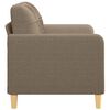 vidaXL Dvivietė sofa, taupe spalvos, 120cm, audinys