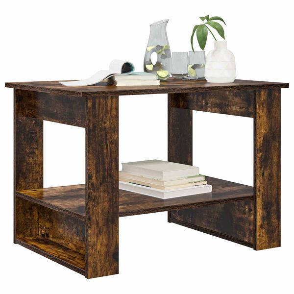 vidaXL Kavos staliukas Rūkyta ąžuolas 72 x 50 x 50 cm Apdirbta mediena