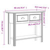 vidaXL Konsolinis staliukas BODO, baltas, 91x35x74 cm, pušies masyvas