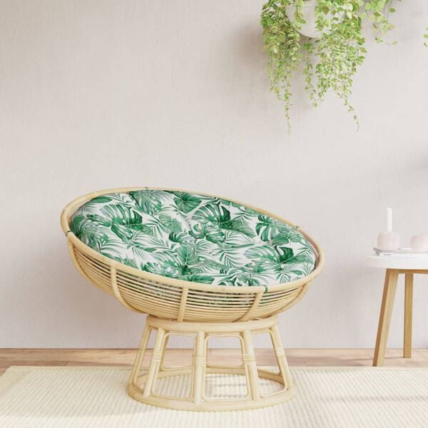 vidaXL Pagalvėlė, 100x11cm, oksfordo audinys, apskrita, su lapais