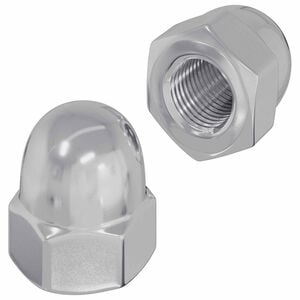 vidaXL Hex gilių rie&scaron;utai 2 pcs Sidabro m8 Metalas