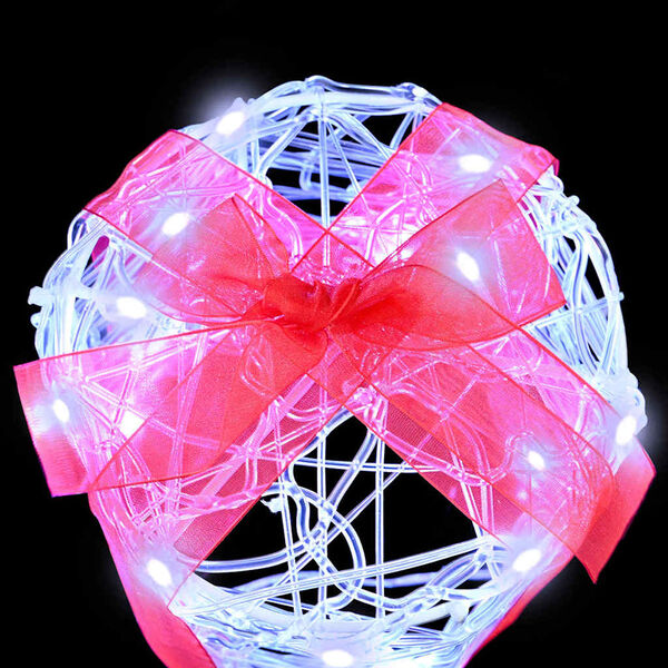 vidaXL Dovanos Dėžutės Dekoracija 3 pcs Šalta balta 20 x 20 x 21 cm