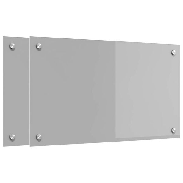 vidaXL Virtuvės užpakalinė plokštė 2 pcs Šviesiai pilka 70 x 40 cm