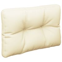 vidaXL Paletės pagalvėlė, kreminės spalvos, 50x40x12cm, audinys