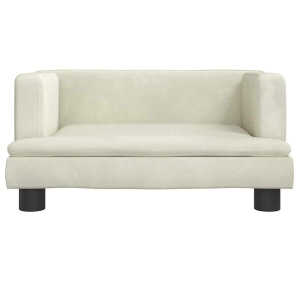 vidaXL Vaiki&scaron;ka sofa, kreminės spalvos, 60x40x30cm, aksomas