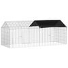 vidaXL Triu&scaron;ių narvas Sidabro 200 x 78 x 78 cm Cinkuota plienas