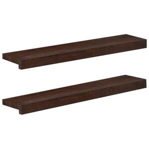 vidaXL Langų palangės 2 vnt. Tamsiai rudas 70 x 15 x 2 cm
