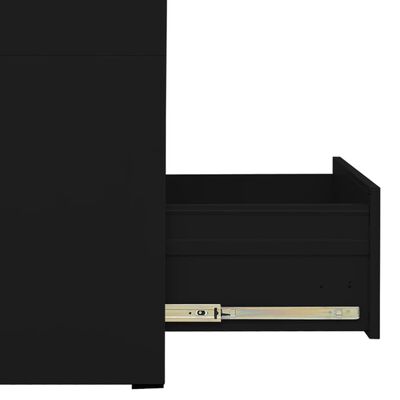 vidaXL Spintelė dokumentams, juodos spalvos, 46x62x102,5cm, plienas