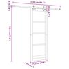 vidaXL Slankios durys Natūrali 73,5 x 198,5 cm