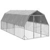 vidaXL vi&scaron;tienos bėgimas su stogu 2,5x6x2,25 m cinkuoto plieno