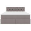 vidaXL Lova su daiktų laikymo vieta ir čiužiniu Taupe 140 x 190 cm