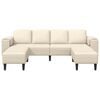 vidaXL Sofa su pagalve Kreminė 250 x 188 x 76 cm Kordūrinis audinys