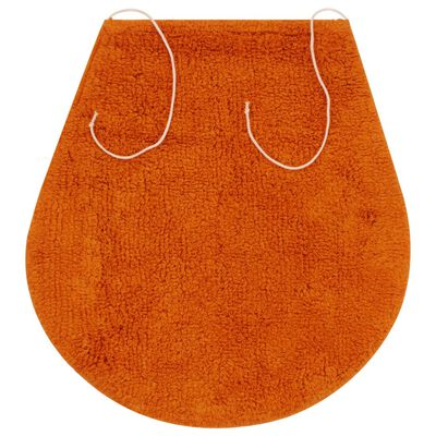 vidaXL Vonios kilimėlių rinkinys, 3d., oranžinis, audinys