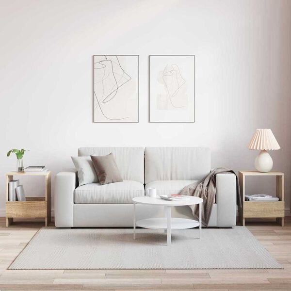 vidaXL Žurnalų stovas 2 pcs Sonoma ąžuolas 35 x 30 x 45 cm