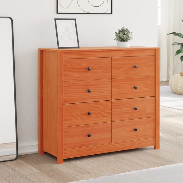 vidaXL &Scaron;oninė spintelė, va&scaron;ko ruda, 100x40x90cm, pu&scaron;ies masyvas