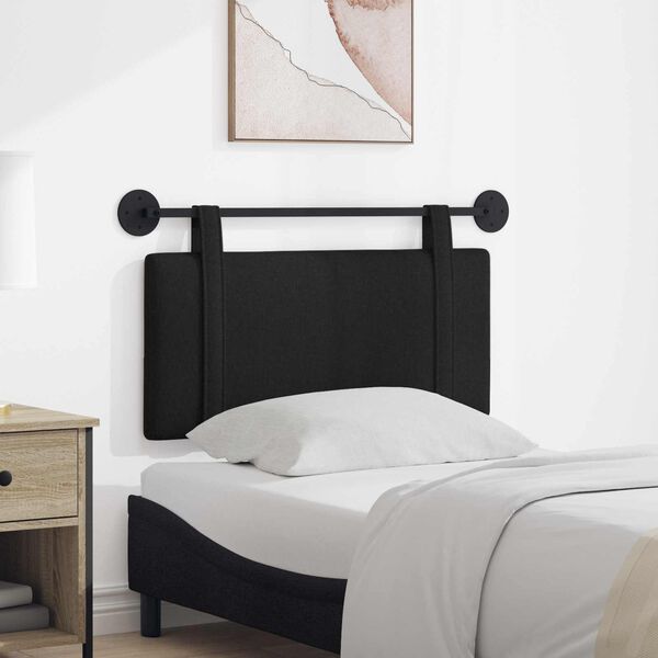 vidaXL Kabantysis galvūgalis Paprastas Juodas 100 x 55 x 5 cm audinys