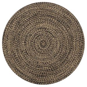 vidaXL Kilimas, juodos ir natūralios sp., 90cm, džiutas, rankų darbo