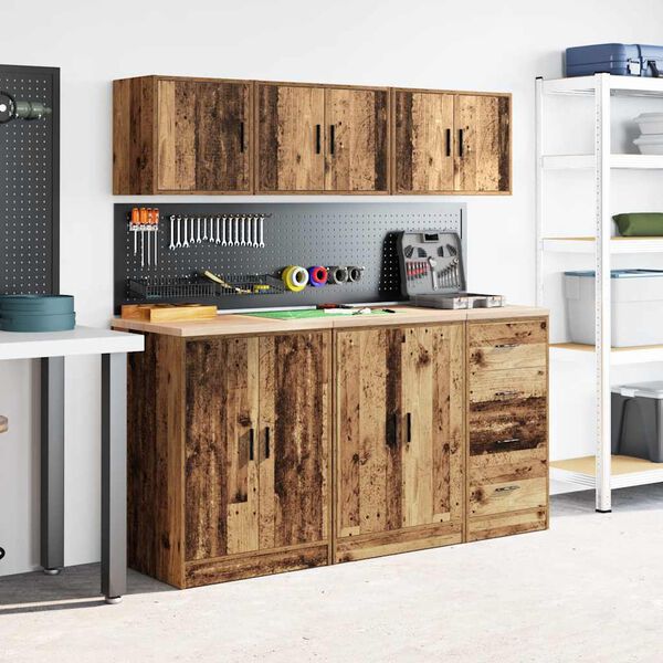 vidaXL garažo sieninė spinta Senos medienos inžinerijos mediena