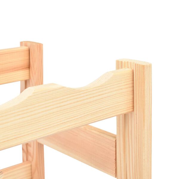 vidaXL Stovas vynui skirtas 42 buteliams, pušies mediena