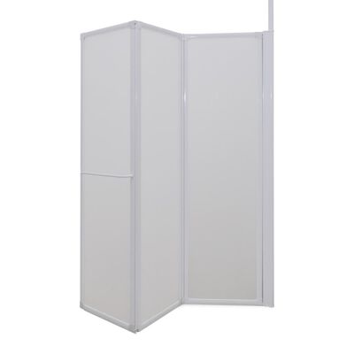 vidaXL Dušo/vonios sienelė, 4 plokštės, 120x70x137cm, L formos