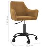 vidaXL Pasukama valgomojo kėdė, rudos spalvos, aksomas