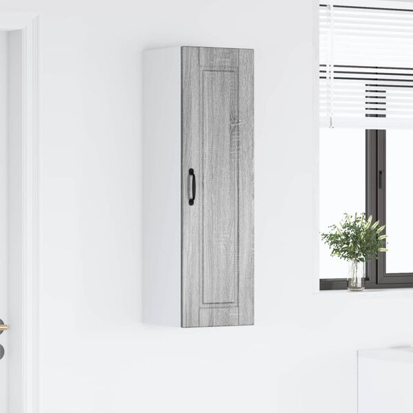 vidaXL Virtuvės spintelė su lentyna Pilkas Sonoma 30 x 31 x 100 cm