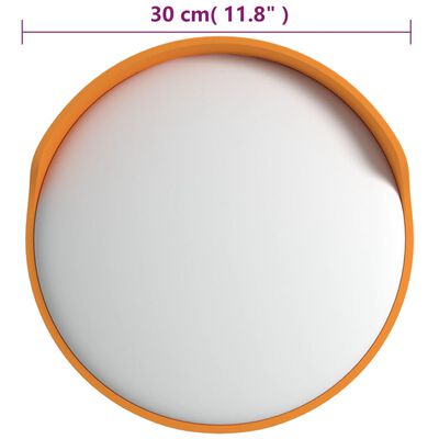 vidaXL Sferinis lauko/kelio veidrodis, oranžinis, 30cm, polikarbonatas