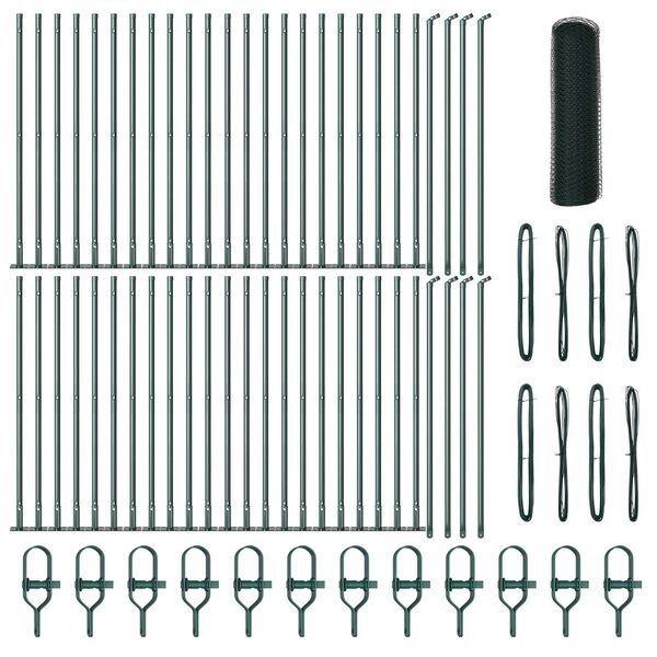 vidaXL Tvorelės stulpas Žalia 100 x 0,8 m (25 mm tinklas)