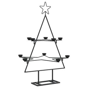 vidaXL Metalinė Kalėdų eglutė, juodos spalvos, 75cm