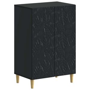 vidaXL Batu skrynia DELFT 59,5 x 39,5 x 90 cm Apdirbta mediena Juoda