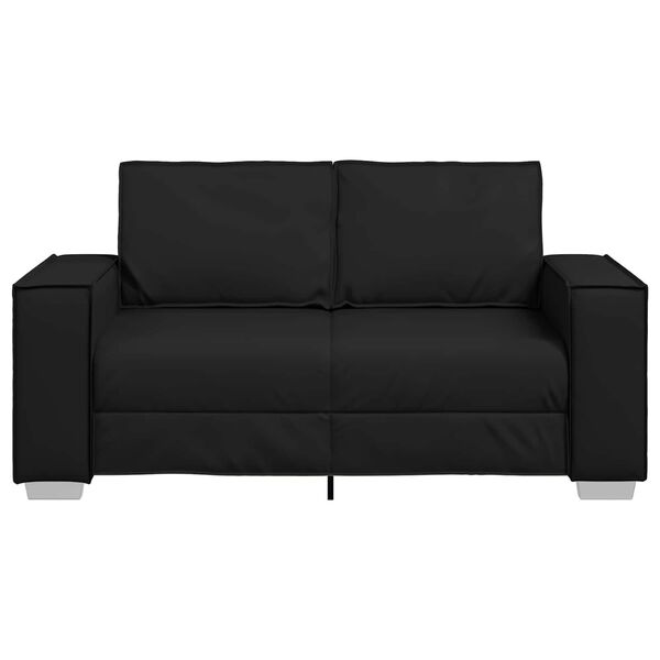 vidaXL Sofa Juoda 160 x 78 x 84 cm audinys