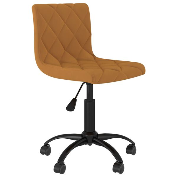 vidaXL Pasukama valgomojo kėdė, rudos spalvos, aksomas